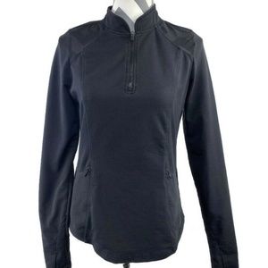 Fabletics 1/4 Zip Pullover Sweater Mesh Shoulder